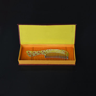Buddha Stones Lucky Dragon Phoenix Protection Strength Comb Comb BS 9