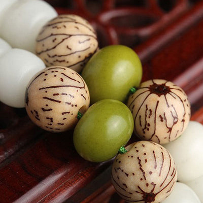 Buddha Stones "Hoping for Serenity and Mindfulness" Bodhi Lotus Mala Includes Gift Message Card - image 21