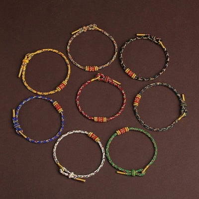 Buddha Stones Handmade Colorful Rope King Kong Knot Braided Luck Bracelet - image 19