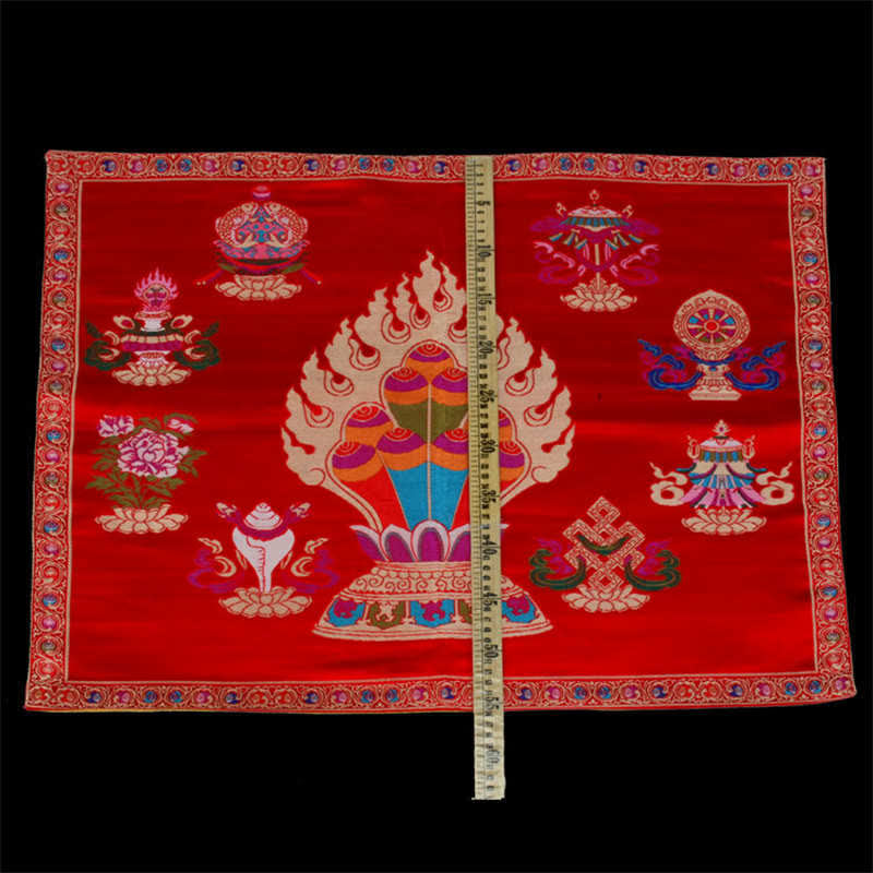Buddha Stones Prayer Altar Mat Healing Meditation 8 Auspicious Symbols Mat Prayer Altar BS 5