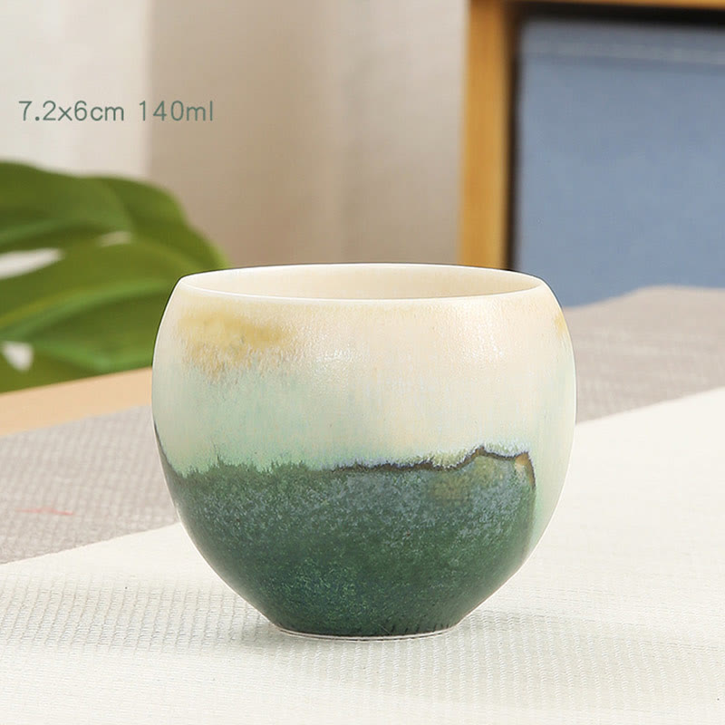 Buddha Stones Creative Green Ceramic Teacup Kung Fu Tea Cups Cup BS 1