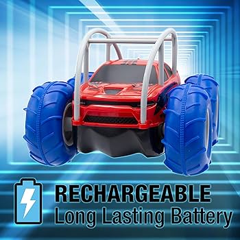 Fidtoy Coche acrobático anfibio a control remoto – Juguete teledirigido todoterreno para niños de 8 años en adelante
