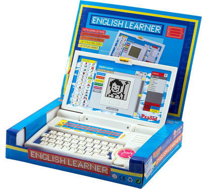 Fidtoy Learning English Learner Laptop Toy with 20 Activities for Kids Letter Number Spelling Play