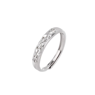 Buddha Stones 925 Sterling Silver PiXiu Balance Adjustable Couple Ring Ring BS Women