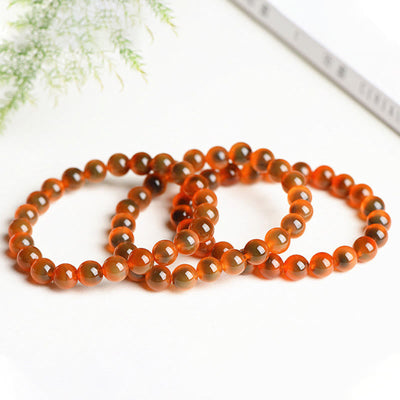 Buddha Stones Natural Colorful Candy Agate Harmony Strength Bead Bracelet Bracelet BS 16