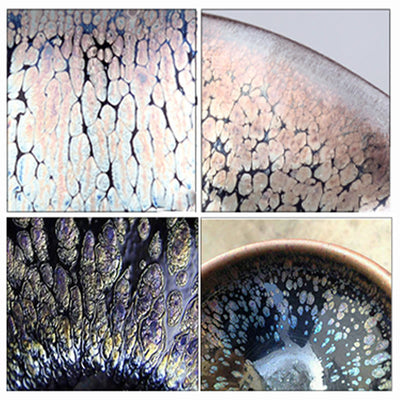 Buddha Stones Handmade Tea Tree Design Chinese Jianzhan Ceramic Teacup Kung Fu Tea Cup Jian Zhan Tea Cup BS 5