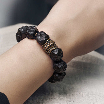 Buddha Stones Ebony Wood Copper Peace Balance Couple Bracelet Bracelet BS 1