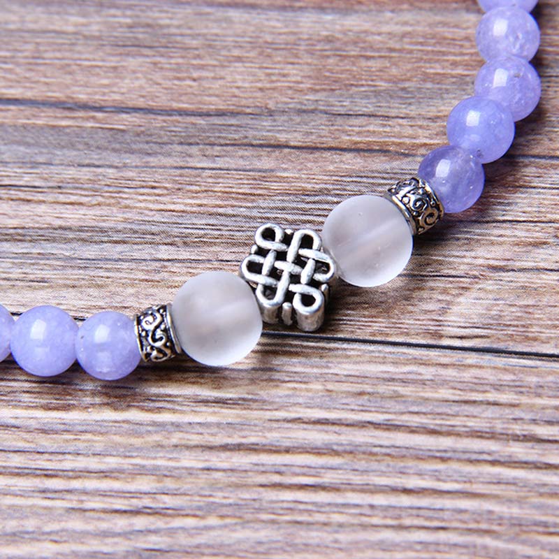 Buddha Stones Purple Jasper Bead Strength Bracelet Mala Mala Bracelet BS 8