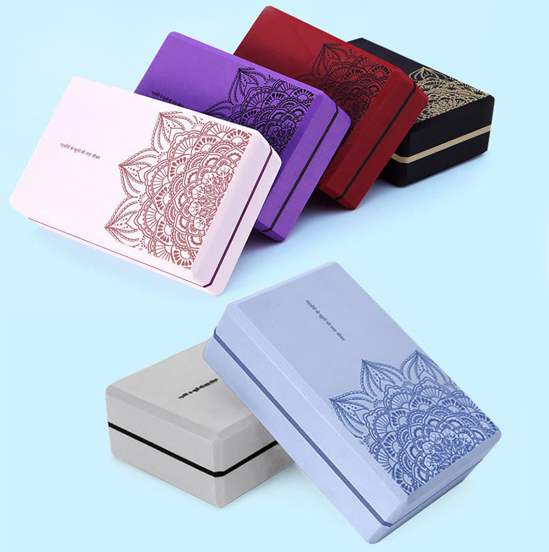 Buddha Stones Tibetan Mandala Mindful Soft Non-Slip Foam Yoga Block Yoga Block buddhastoneshop 13