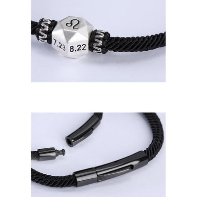 Buddha Stones 999 Sterling Silver 12 Constellations of the Zodiac Protection Handmade String Bracelet - image 11