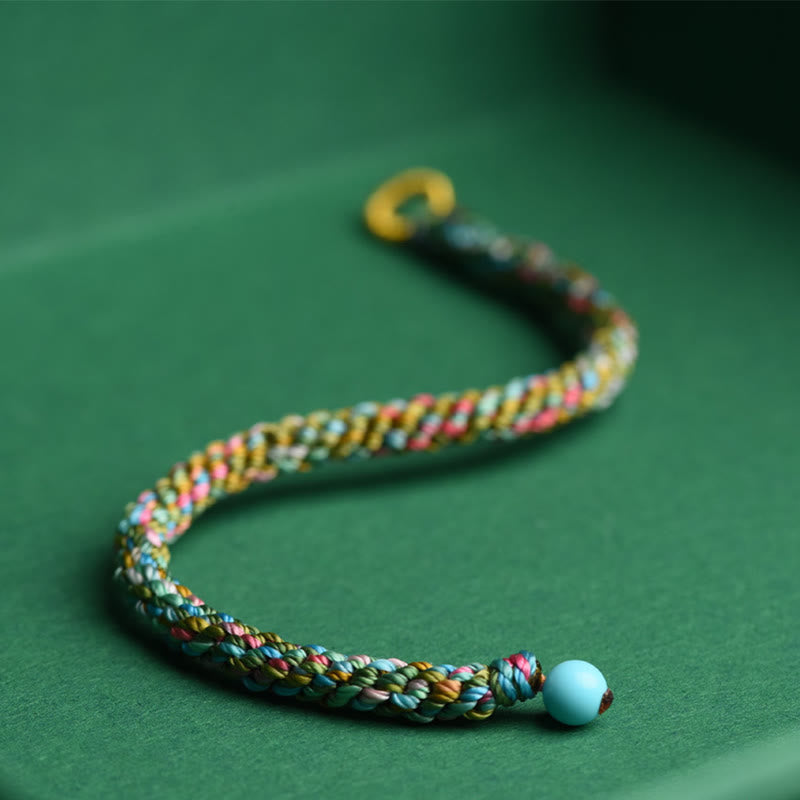Buddha Stones Colorful Rope Luck Handcrafted Braided Child Adult Bracelet Bracelet BS 4