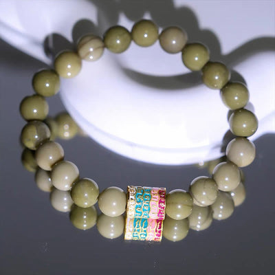 Foviel Natürliche Alashan Achat ermutigen Armband
