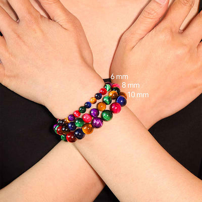 Foviel Tigerauge löst Mut Armband