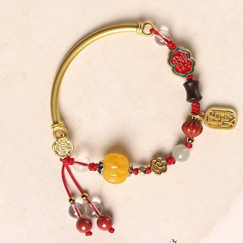 Buddha Stones Tibetan Auspicious Clouds Fortune Happiness Wealth Luck Bracelet Bracelet BS 6