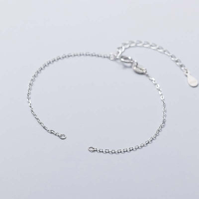 Buddha Stones 925 Sterling Silver Semi-finished Chain Blessing Bracelet Bracelet BS main