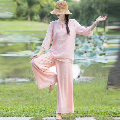 Ensemble de vêtements pour femme pour la pratique matinale : Tai Chi, méditation, prière, zen et spiritualité