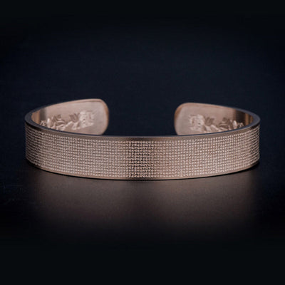 Buddha Stones Shurangama Mantra Engraving Titanium Steel Blessing Bracelet Bracelet BS 15