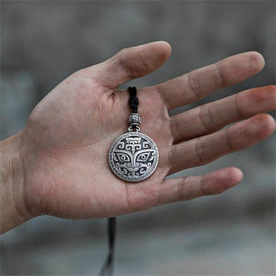 Buddha Stones Lucky FengShui Mythological Creature Taotie Wealth Necklace Pendant Necklaces & Pendants BS 3