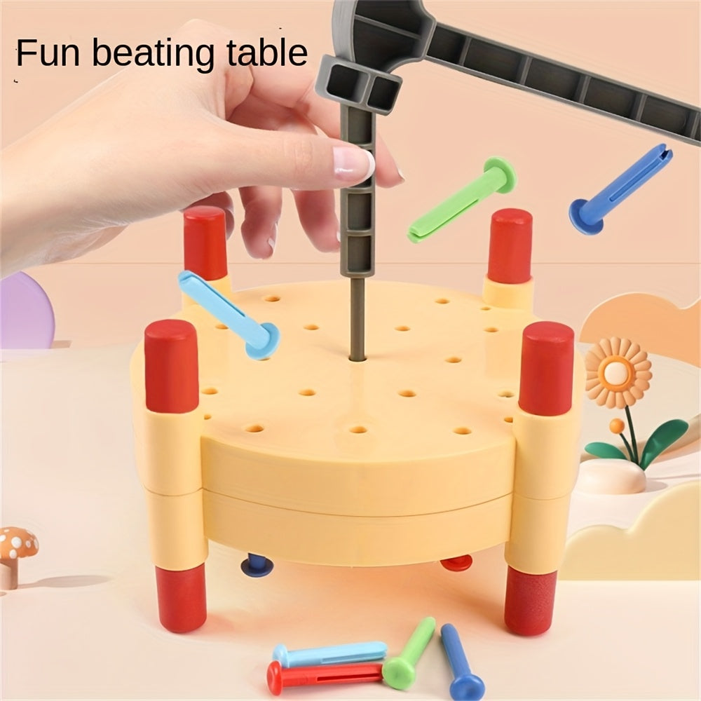 Fidtoy Jouet à marteler en bois pour tout-petits - Apprentissage des couleurs et motricité fine