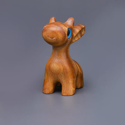 Foviel - Mini décorations suspendues pour téléphone en bois de santal vert, motifs animaux mignons (lapin, chat, cerf, baleine), porte-bonheur