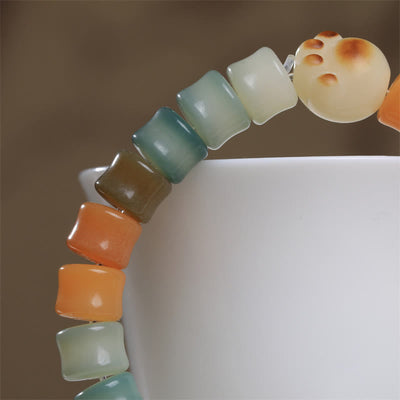 Buddha Stones Colorful Bodhi Seed Cat Paw Wisdom Bracelet Bracelet BS 3