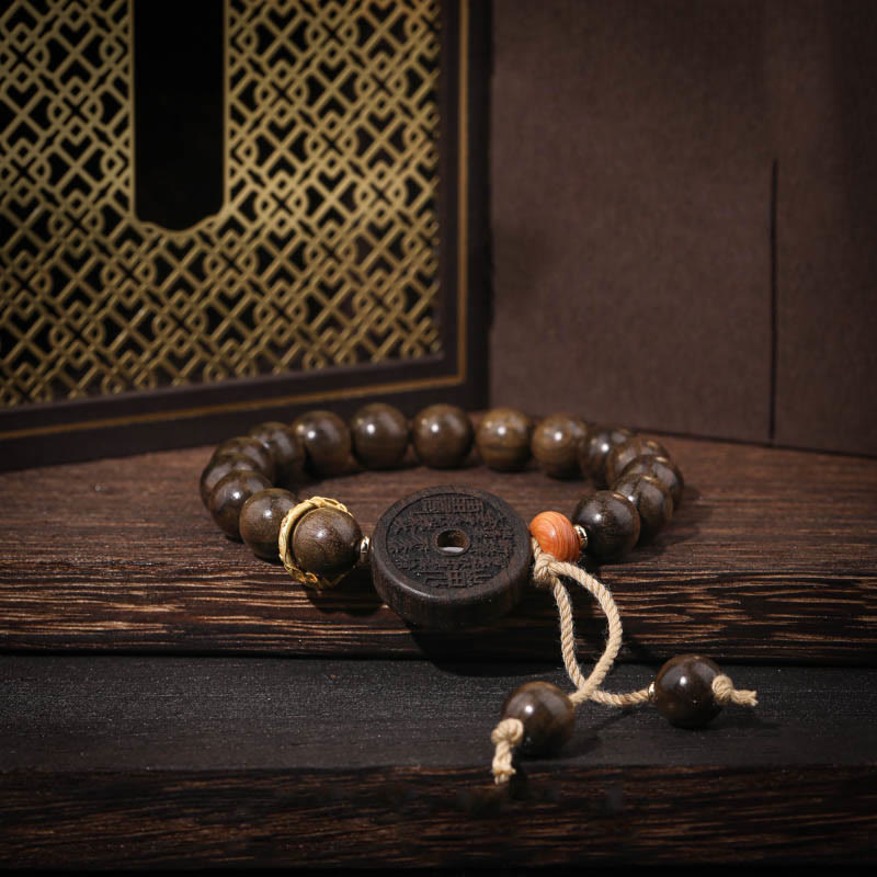 Buddha Stones Ebony Wood Mountain Ghosts Spend Money Balance Bracelet Bracelet BS 14-17cm