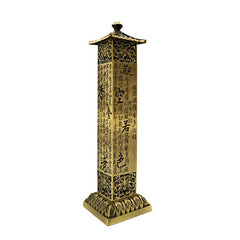 Buddha Stones Heart Sutra Alloy Incense Holder Healing Home Decoration Incense Burner Decorations Incense Burner BS Cornsilk