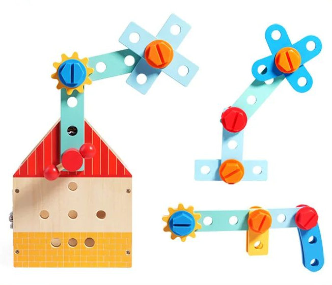 Busy Box™ - Ontdek & Leer - Houten Activiteitenkist