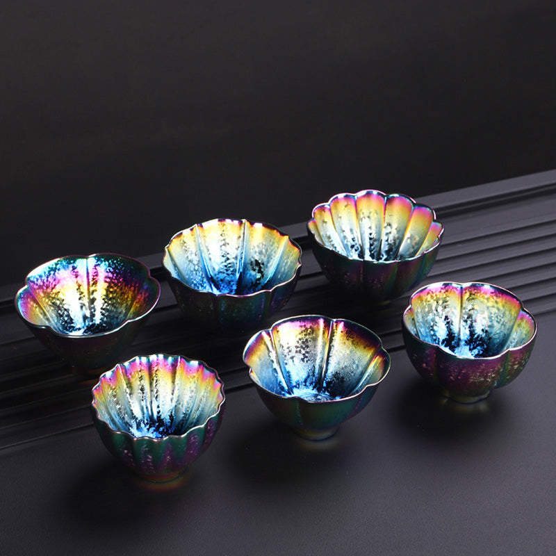 Buddha Stones Rainbow Color Jianzhan Ceramic Teacup Kung Fu Tea Cup Bowl Jian Zhan Tea Cup BS 2