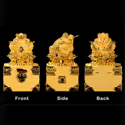 Buddha Stones Feng Shui Money Frog Statue Luck Wealth Decoration Decorations BS 8