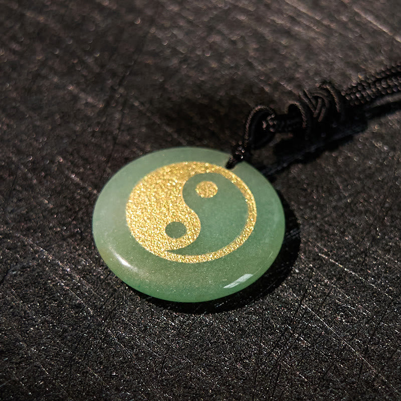 Buddha Stones Various Crystal Amethyst Tiger Eye Green Aventurine Yin Yang Spiritual Necklace Pendant Necklaces & Pendants BS 2