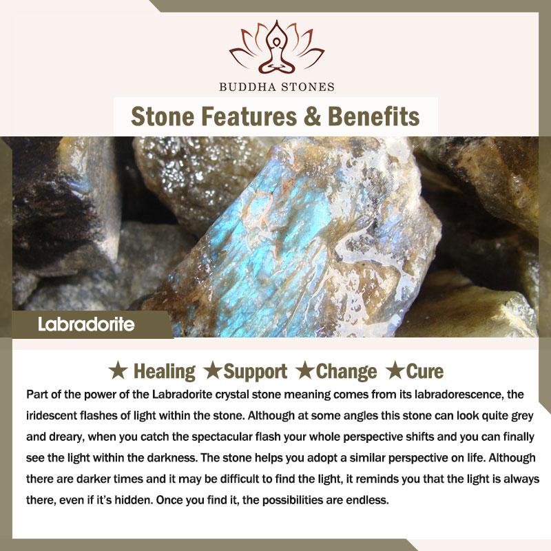 Buddha Stones "Hoping for Insight and Joy" Cat Labradorite Necklace Includes Gift Message Card - image 11