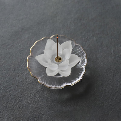 Buddha Stones Mini Lotus Liuli Crystal Healing Meditation Stick Incense Burner Decorations BS 11