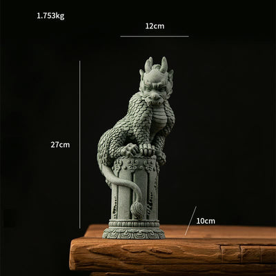 Buddha Stones Feng Shui Standing Sitting Dragon Success Luck Home Decoration Decorations BS 11