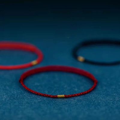 FREE Today: Keep Positive Golden Bead Braided String Lucky Bracelet Anklet FREE FREE 7
