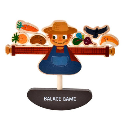 Fidtoy Wooden Farm Scarecrow Block Threading Balance Game for Kids | Montessori Fine Motor Stacking Toy, Farm Balance Blocks, Lacing & Spatial Reasoning Toy Age 3+