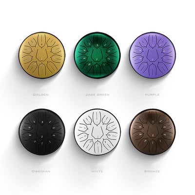 Buddha Stones Steel Tongue Drum Sound Healing Meditation Yoga Lotus Drum Kit 11 Note 6 Inch Tongue Drum BS 23