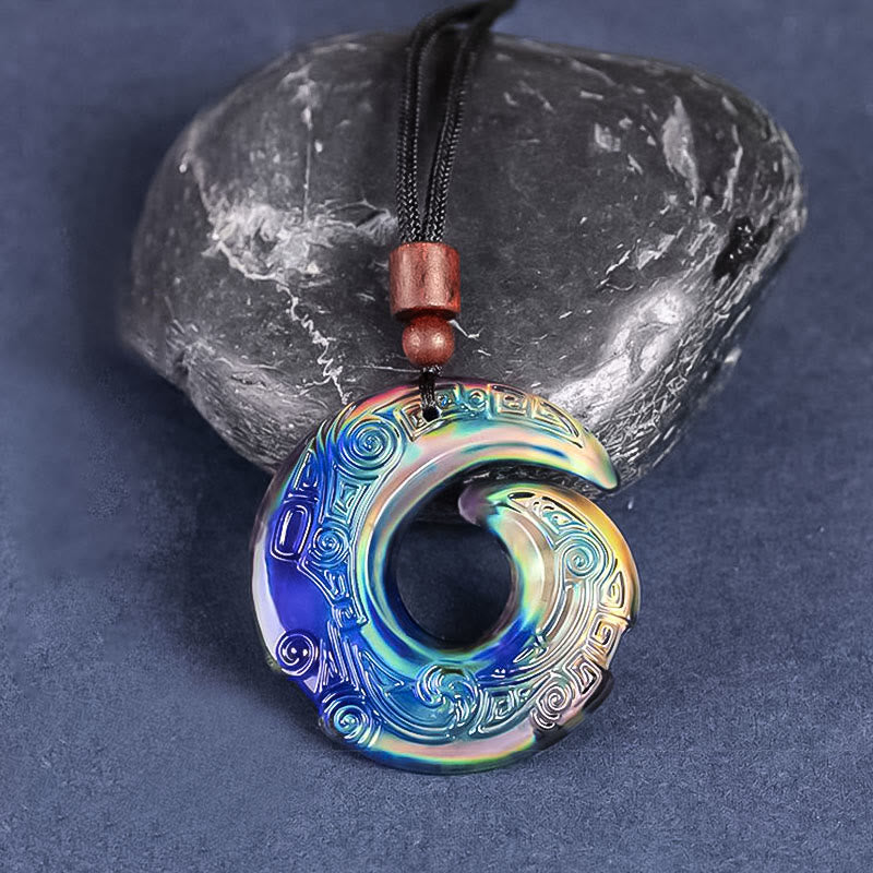 Color-Changing One's Luck Improves Design Pattern Liuli Crystal Necklace Pendant Necklaces & Pendants BS 12