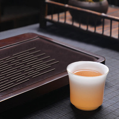 Buddha Stones Mountains Rivers Tree Ceramic Teacup Kung Fu Tea Cup 120ml Cup BS Pure White 6.8cm*6.5cm*120ml