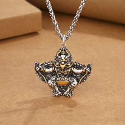 Buddha Stones Tibet Garuda Bird Copper Protection Necklace Pendant Necklaces & Pendants BS Garuda(Wisdom♥Protection)