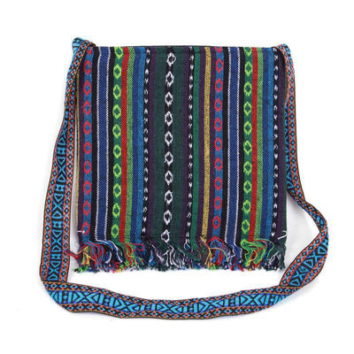 Buddha Stones Tibetan Handmade Embroidered Camellia Canvas Shoulder Bag Crossbody Bag Crossbody Bag BS 12