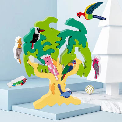 Casse-tête d'oiseaux australiens / européens - Jouets de motricité fine