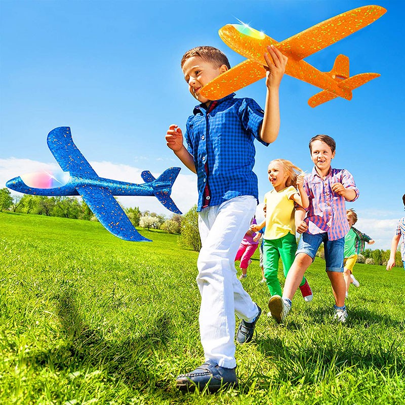 Ensemble de jouets lanceur d'avion en mousse Fidtoy pour enfants, jeu de planeur en extérieur