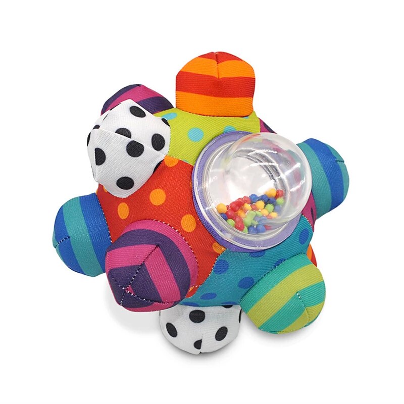 Fidtoy Soft Baby Sensory Rattle Ball  Fabric Grasping Toy