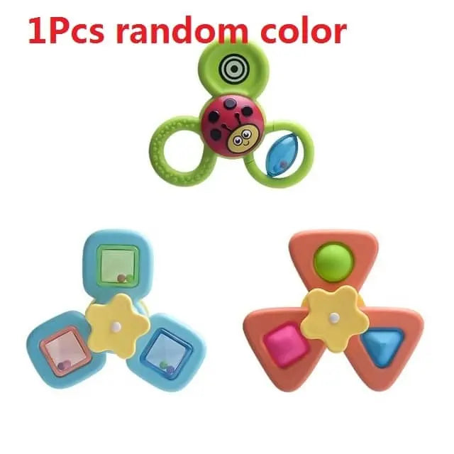 Fidtoy Bath Spinner for Bathtubs – Suction Cup Sensory Spinner Toy for Toddlers and Babies