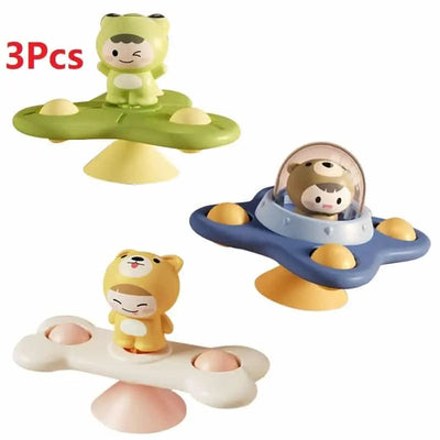 Fidtoy Bath Spinner for Bathtubs – Suction Cup Sensory Spinner Toy for Toddlers and Babies