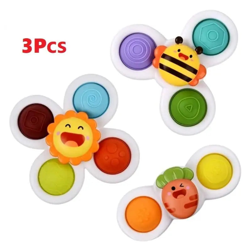 Fidtoy Bath Spinner for Bathtubs – Suction Cup Sensory Spinner Toy for Toddlers and Babies