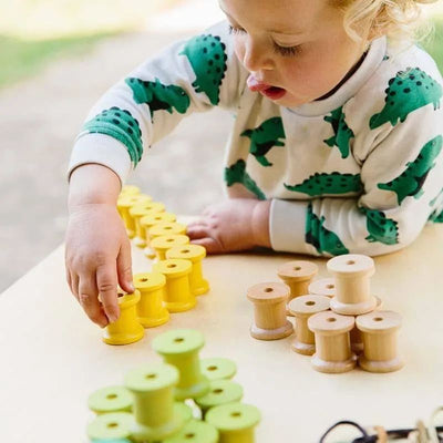 Juego de bobinas de madera Frogs pecosas para hilo