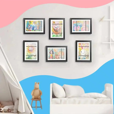 Fidtoy Cadre pour Dessins d'Enfants – Affichage Magnétique Frontal d'Œuvres d'Art Grande Capacité pour Enfants