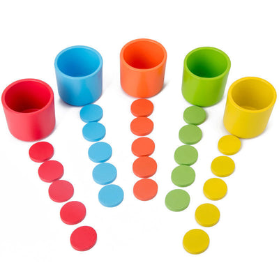 Vasos para clasificar colores Montessori - Los mejores juguetes Montessori
